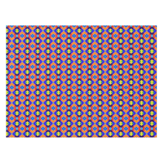 Retro Tile Design Tableclout Tischdecke (Vorderseite (Horizontal))