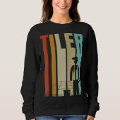 Retro-Tilerdesigns für Fliesenleute Sweatshirt (Vorderseite)