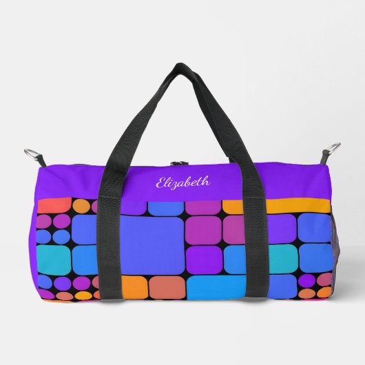 Retro Tiles | Dink Well Personalized Duffle Bag (Vorderseite)