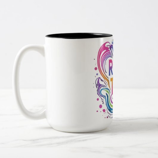 "Retro Time" Zweifarbige Tasse (Links)