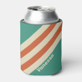 Retro Timeless Stripes with Name Dosenkühler (Kanne Vorderseite)