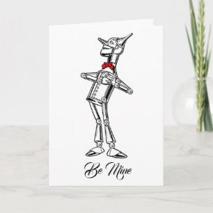 Retro Tin Man Red Bow Krawatte Ihr Text Karte