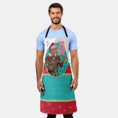 Retro "Tipsy Typ" Erreichbarkeit Weihnachts-Schürz Schürze (Getragen)