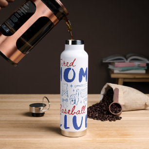 Retro Tired Moms Baseball Club  Trinkflasche