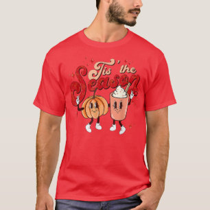 Retro Tis The Season Fall Pumpkin Gewürz Funny Aut T-Shirt