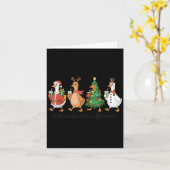 Retro Tis The Season To Be Caffeinated Funny Goose Karte (Gelbe Blume)