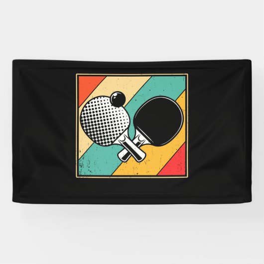 Retro Tischtennis - Vintages Pingpong Banner (Horizontal)