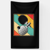 Retro Tischtennis - Vintages Pingpong Banner (Vertikal)