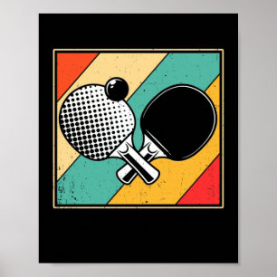 Retro Tischtennis - Vintages Pingpong Poster