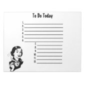 Retro To Do List Notepad Notizblock (Vorderseite)