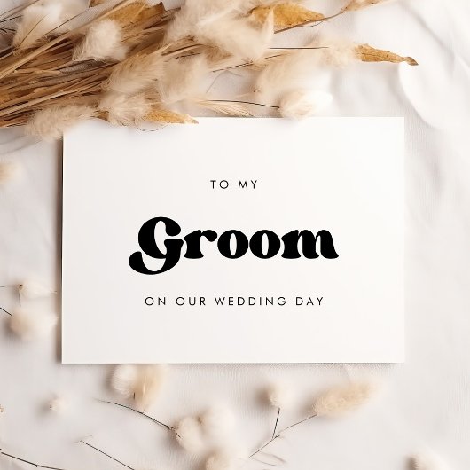 Retro To my Groom on our Hochzeitstag card
