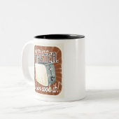 Retro Toaster Cooking Spaß Zweifarbige Tasse (Vorderseite Links)