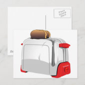 Retro Toaster Postkarte (Vorne/Hinten)