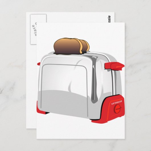 Retro Toaster Postkarte (Vorne/Hinten)