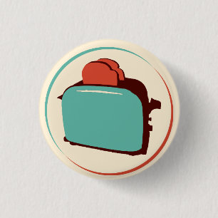 Retro Toasterknopf Button