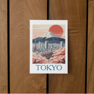 Retro-Tokio Japan Vintage-Reise Postkarte