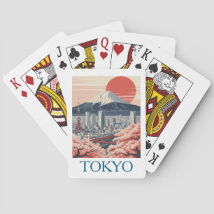Retro-Tokio Japan Vintage-Reise Spielkarten