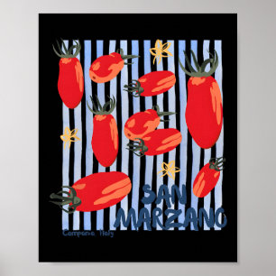 Retro-Tomate Italienischer Markt Tomatenmädchen So Poster