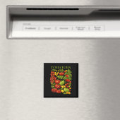 Retro-Tomaten-Grafik nostalgisches Sommergemüse Magnet (In Situ (Geschirrspüler))