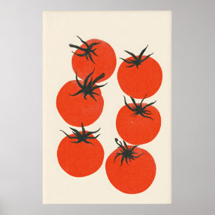 Retro-Tomaten-Küchen-Druck Mid-Century-Modern-Esse Poster