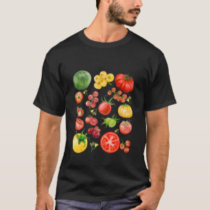 Retro-Tomaten-Mädchen-Sommer-Lustiges-Tomaten-Shir T-Shirt