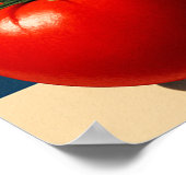 Retro Tomato Art Print, Fotorealistische Küche Poster (Ecke)