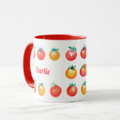 Retro Tomato handGezeichnet Sommer Feinschmecker M Tasse (Vorderseite Links)