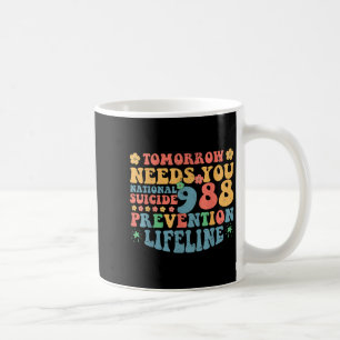 Retro Tomorrow braucht 988 Suizidprävention Kaffeetasse
