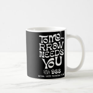 Retro Tomorrow braucht 988 Suizidprävention Kaffeetasse