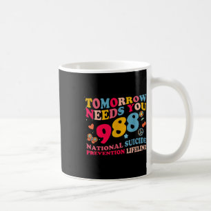 Retro Tomorrow braucht 988 Suizidprävention Kaffeetasse