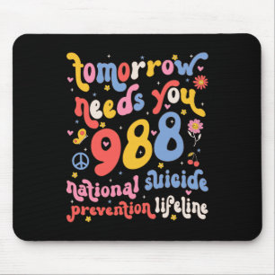 Retro Tomorrow braucht 988 Suizidprävention Mousepad