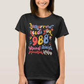Retro Tomorrow braucht 988 Suizidprävention T-Shirt (Vorderseite)