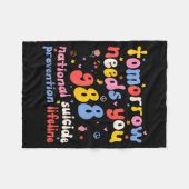 Retro Tomorrow Needs You 988 Suicide Prevention Aw Fleecedecke (Vorderseite (Horizontal))