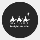 Retro Tonight We Ride Jesus Christians Religious C Runder Aufkleber (Vorderseite)