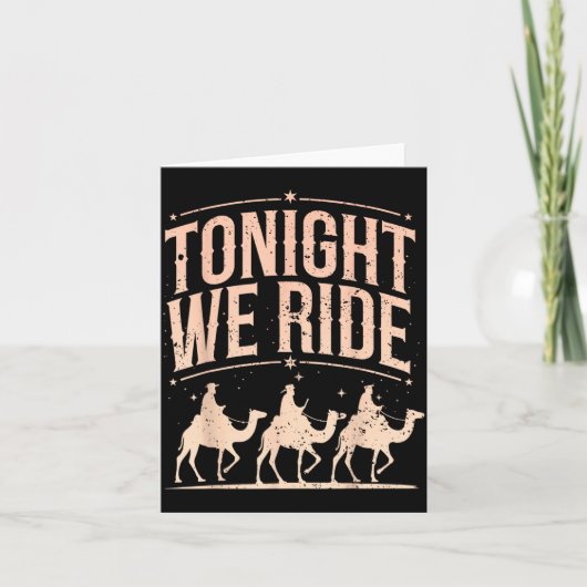 Retro Tonight We Ride Three Wise Men Christmas Nat Karte (Vorderseite)