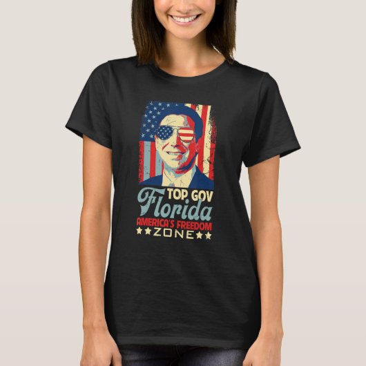 Retro Top Gov Ron DeSantis Florida Amerika Freed (Vorderseite)