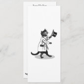 Retro Top Hat Cat Custom Party Einladung (Vorne/Hinten)