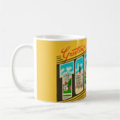 Retro Topeka Kansas Grußveranstaltung Tasse (Links)