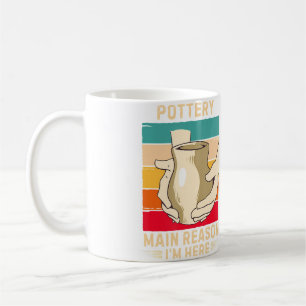 Retro-Töpferei Hauptgrund ICH BIN HIER Töpferei-Li Kaffeetasse