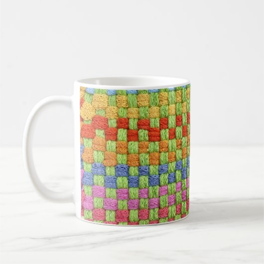 Retro-Topflappen-Karomuster Kaffeetasse (Links)