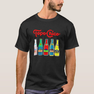 Retro Topo Distressed Arts Chico Outfits Bottles W T-Shirt