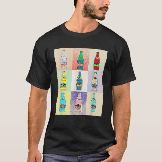 Retro Topo Distressed Arts Chico Outfits Bottles W T-Shirt (Vorderseite)