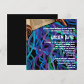 Retro Torah Bar Bat Mitzvah Einladung (Vorne/Hinten)