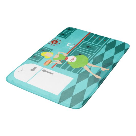 Retro Torten-Bad-Matte Badematte (Schrägansicht)