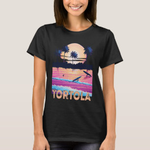 Retro Tortola B V I Souvenir Surf T-Shirt