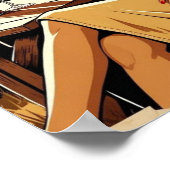 Retro Toskana Weinroute Mendrisiotto Poster (Ecke)