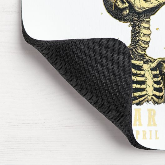 Retro Total Solar Eclipse 2024 Skeleten für Men Wo Mousepad (Ecke)