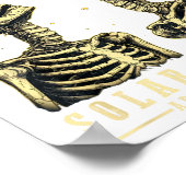 Retro Total Solar Eclipse 2024 Skeleten für Men Wo Poster (Ecke)