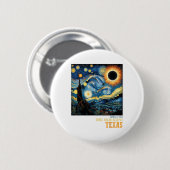 Retro Total Solar Eclipse 2024 Texas für Männer Fr Button (Vorne & Hinten)