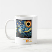 Retro Total Solar Eclipse 2024 Texas für Männer Fr Kaffeetasse (Links)